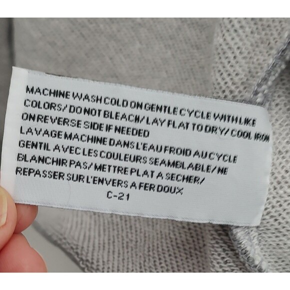 Tulle Anthropologie Gray Cropped Cardigan Jacket 3/4 Sleeve - Picture 9 of 9